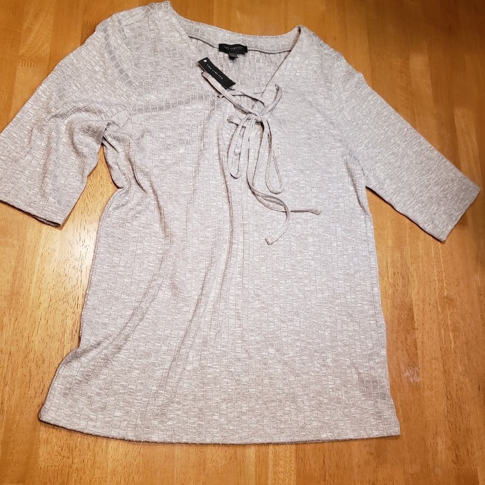 The Limited tie front tee